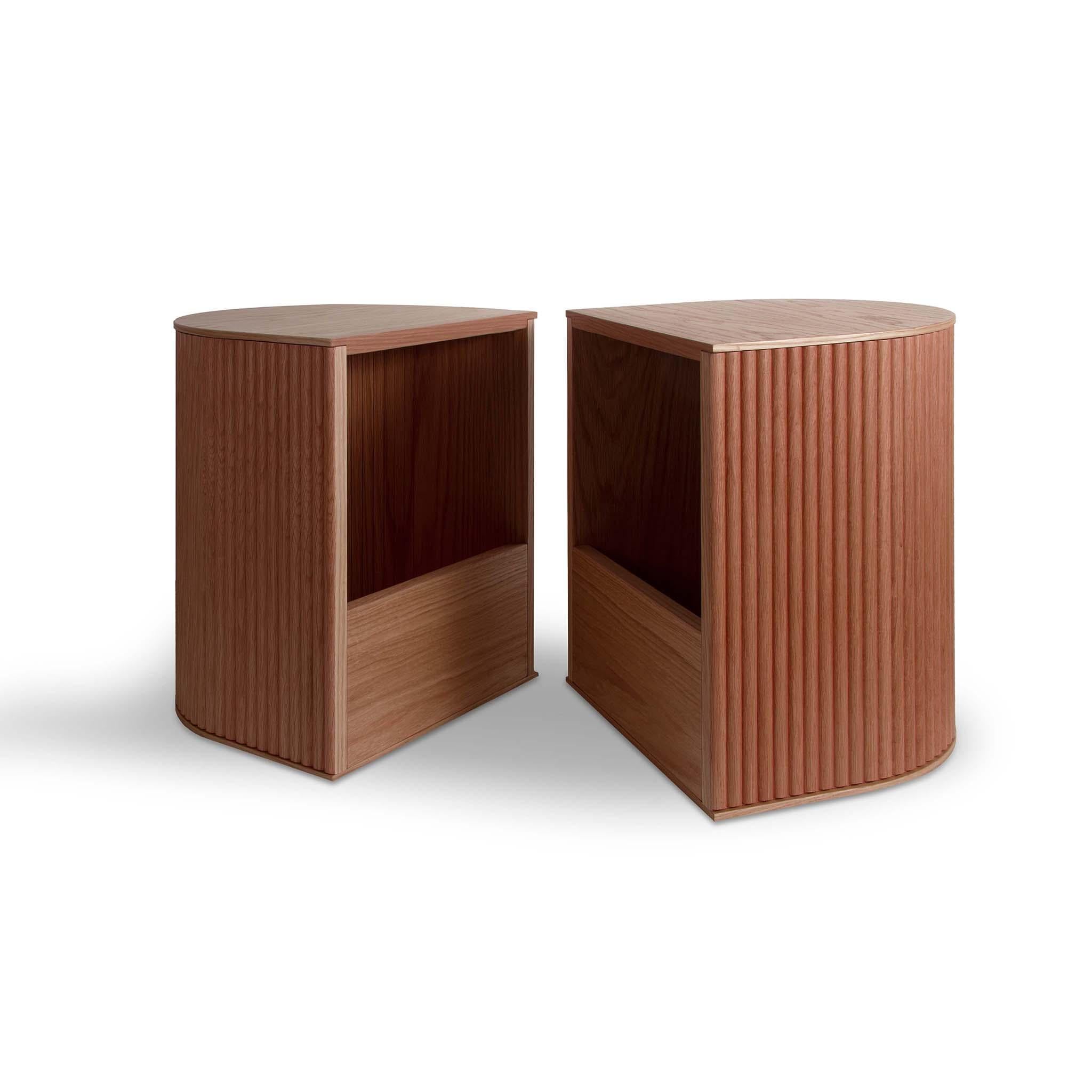 Contemporary Duna shifting stool, Dark Wood For Sale