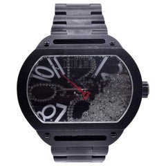 Dunamis Black Stainless Steel Spartan Diamond Watch