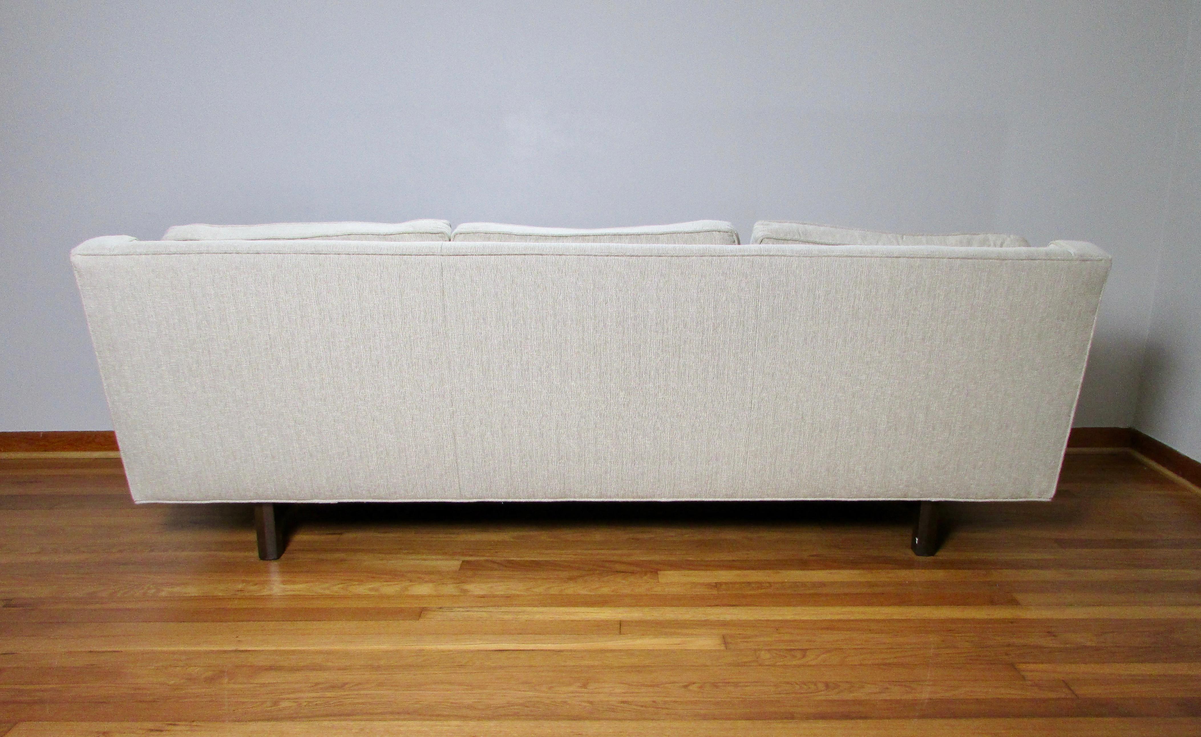 20th Century Dunbar Furniture Mid-Century Upholstered Three-Seat Sofa For Sale