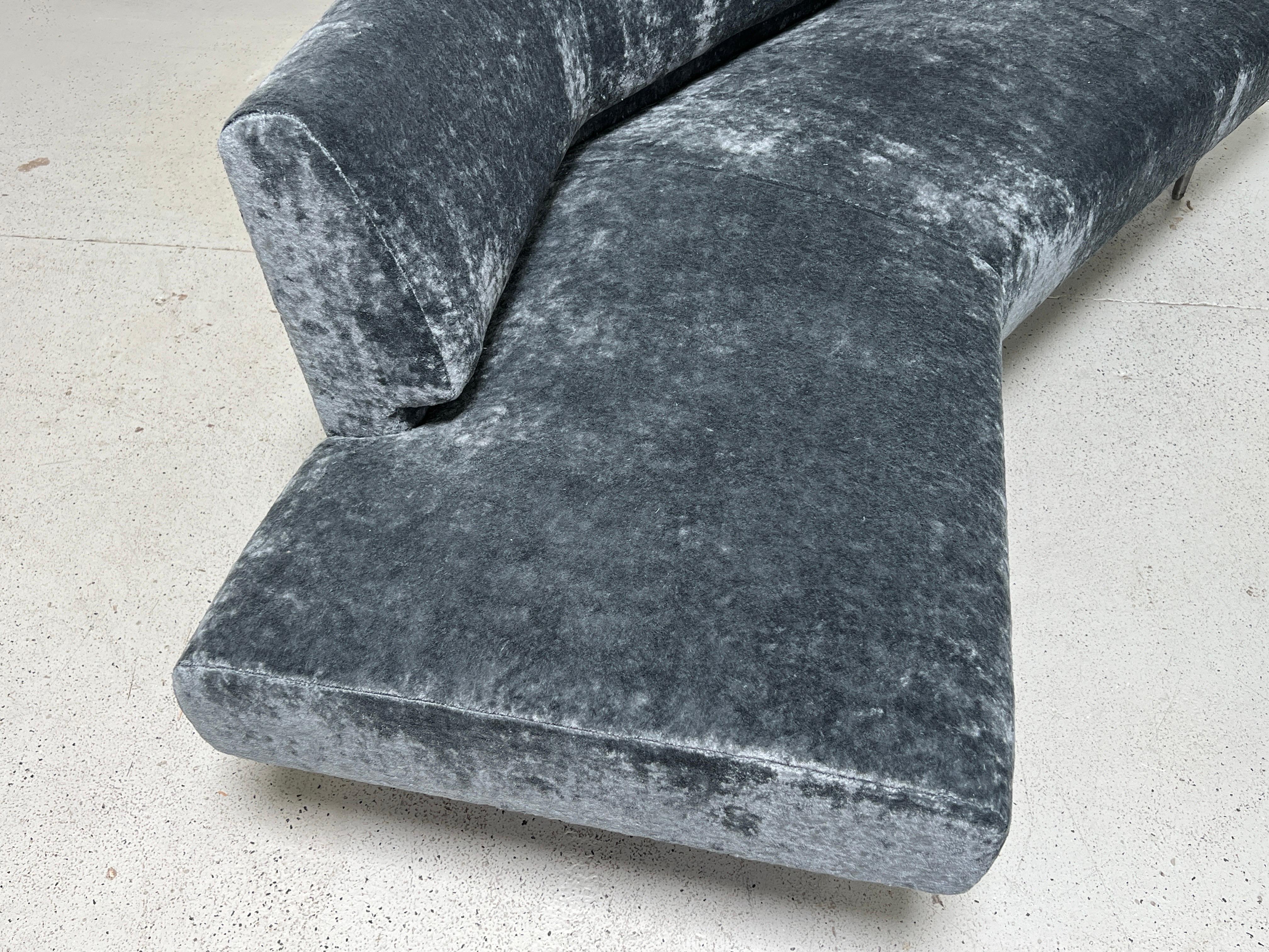 Dunbar Angle Sofa #4756 on Aluminum Legs For Sale 6