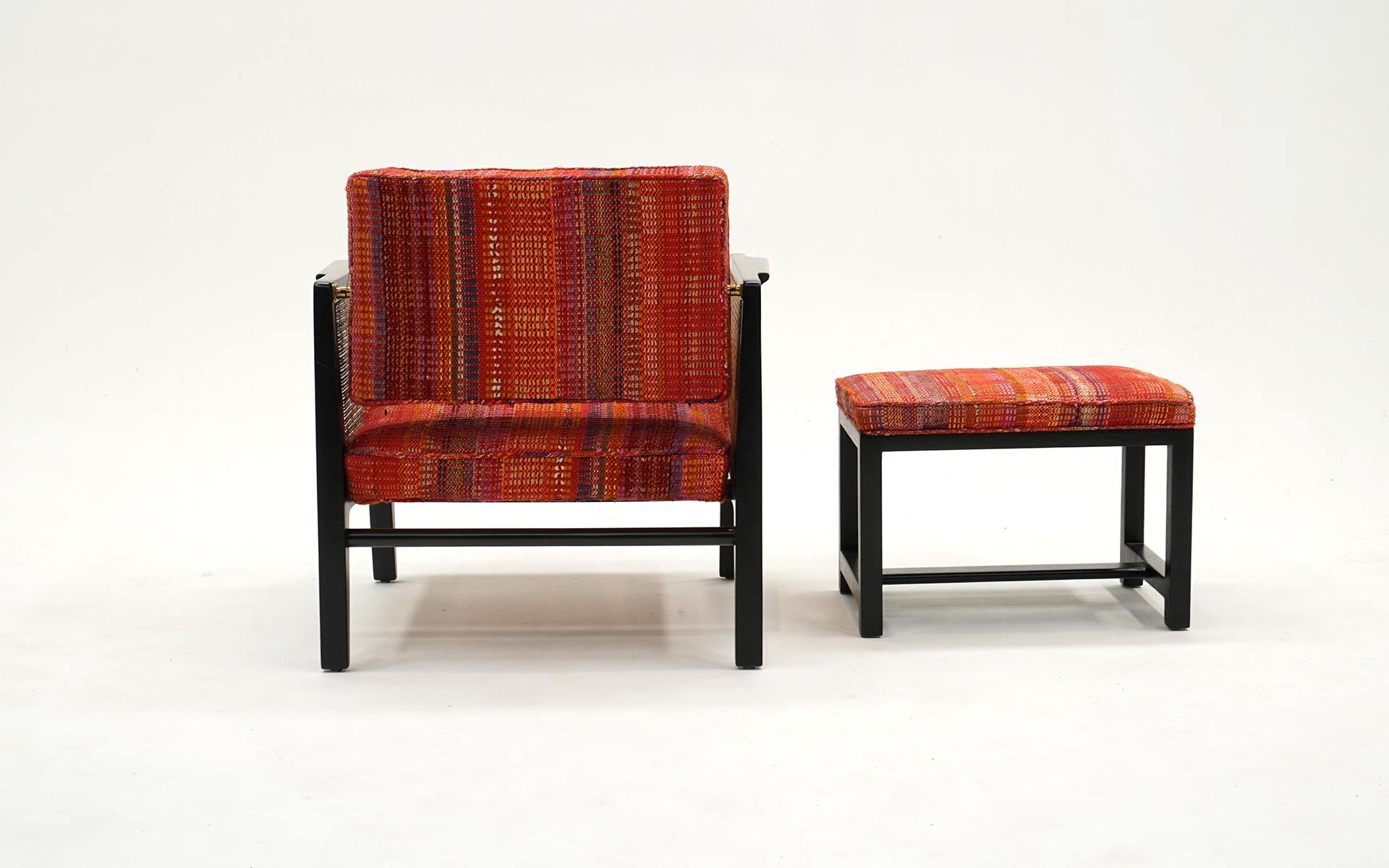 Ottone Poltrona Dunbar 5513 e ottomana di Edward Wormley. Eccellente Fabrice originale in vendita