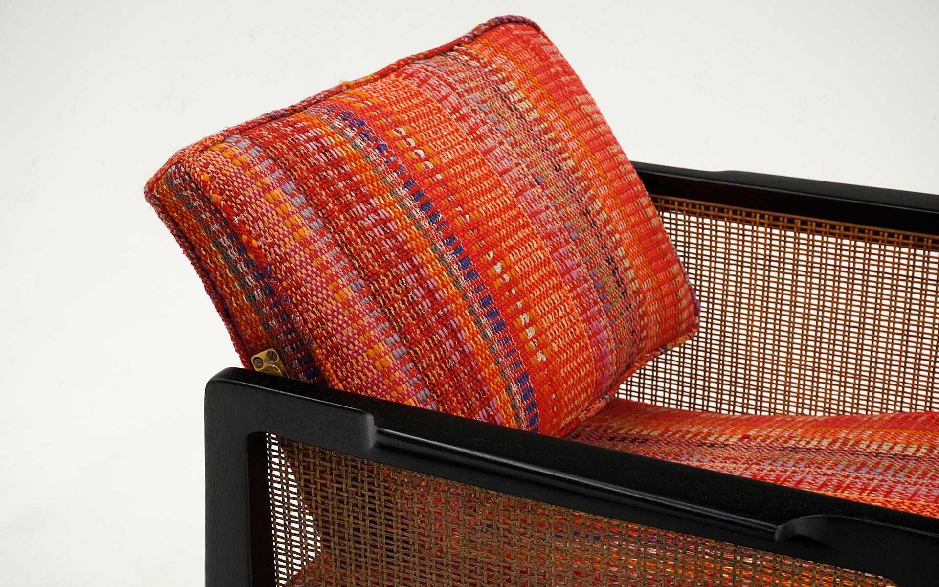 Poltrona Dunbar 5513 e ottomana di Edward Wormley. Eccellente Fabrice originale in vendita 1