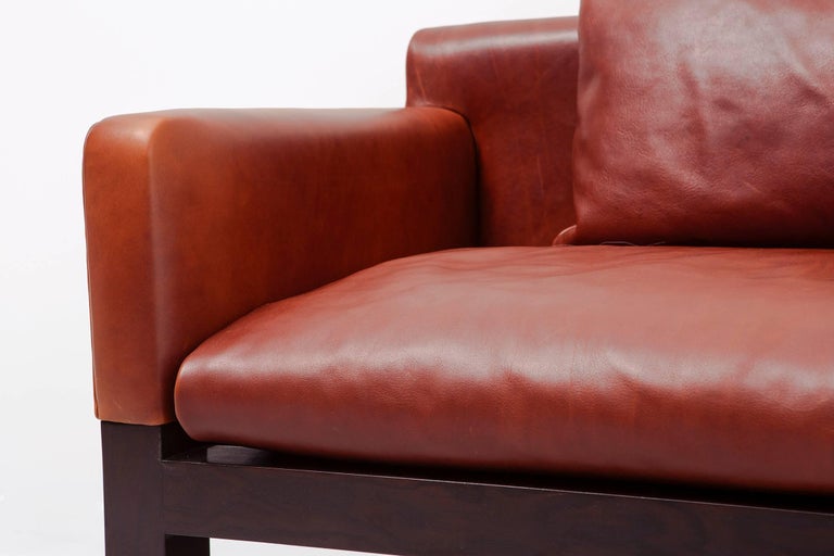 Dunbar Ashwood Post And Beam Leather Sofa By John Saladino Dunbar Ashwood Post And Beam Leather Sofa By John Saladino