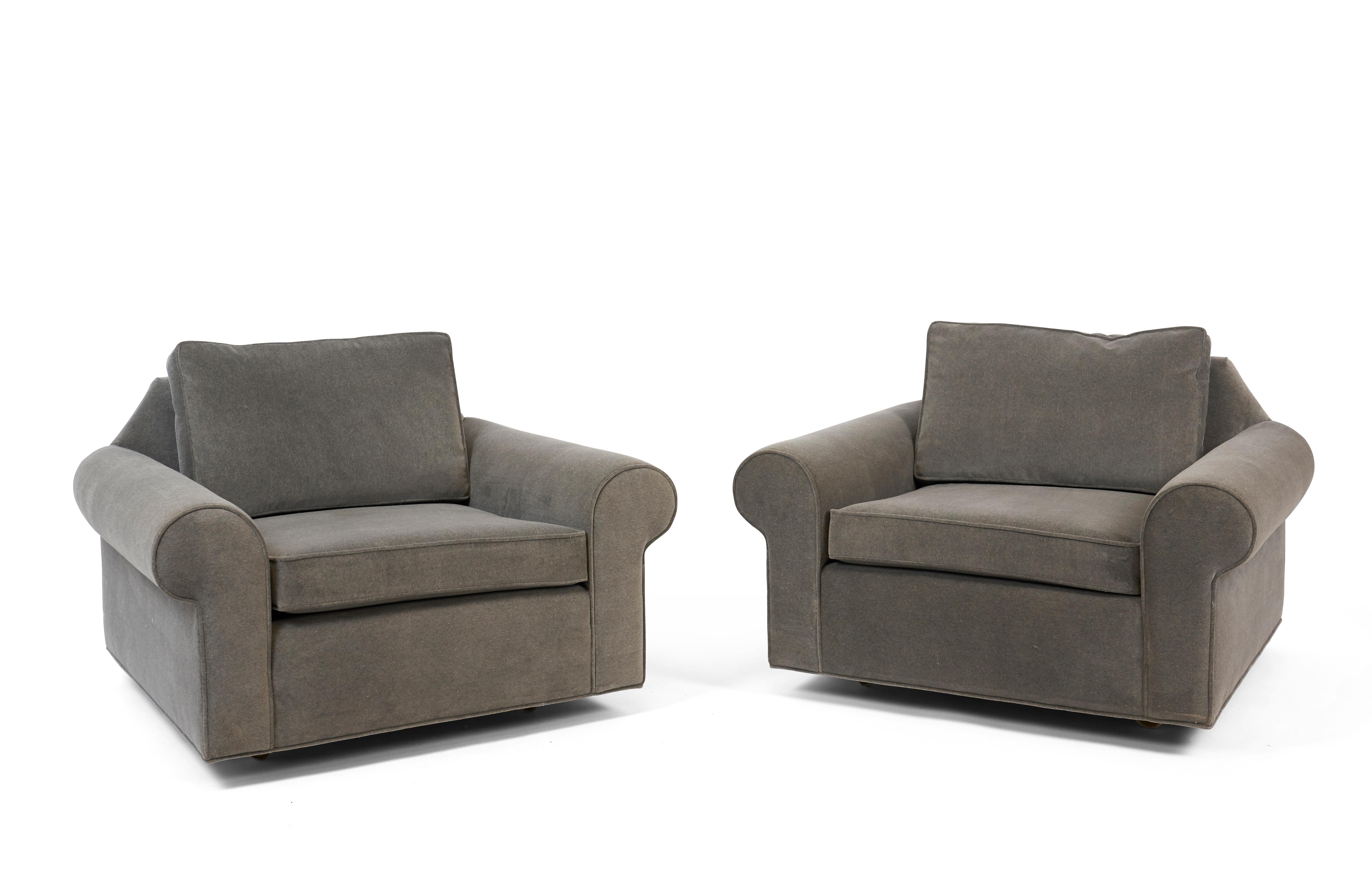 Mid-Century Modern Dunbar ‘Big Texan’ Lounge Chairs by Edward Wormley