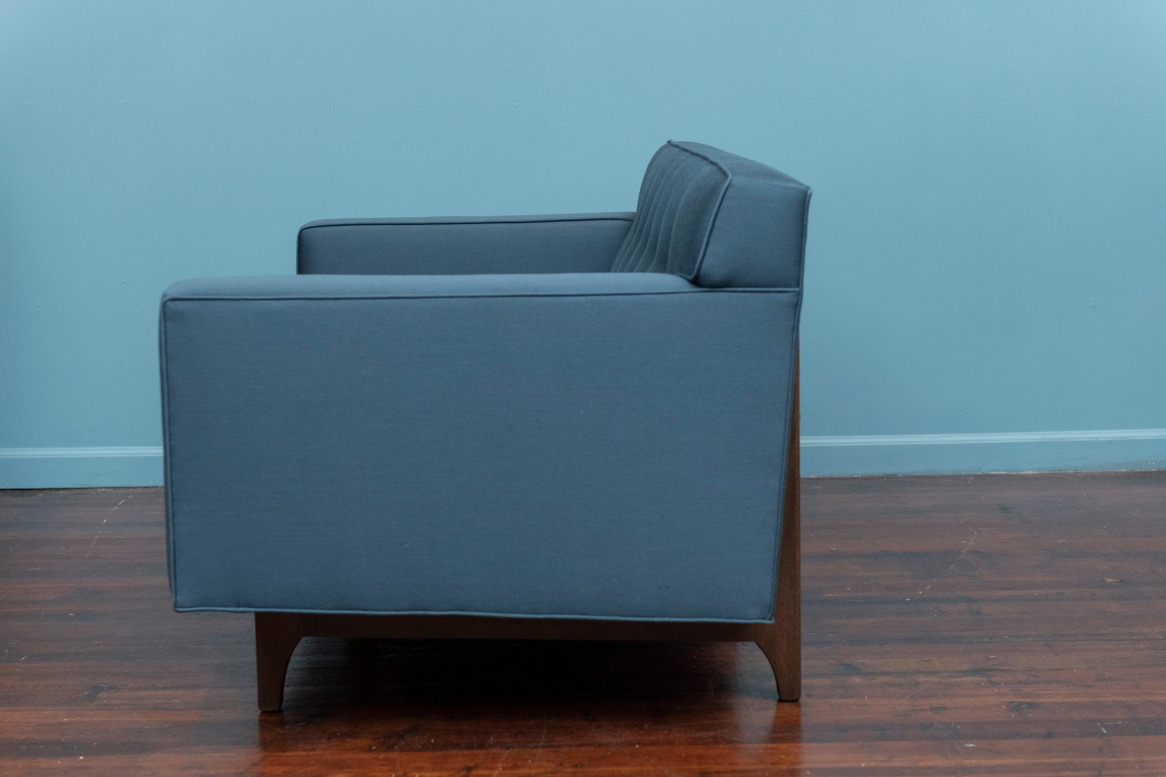 Upholstery Dunbar Bracket Back Sofa, Model 131  For Sale