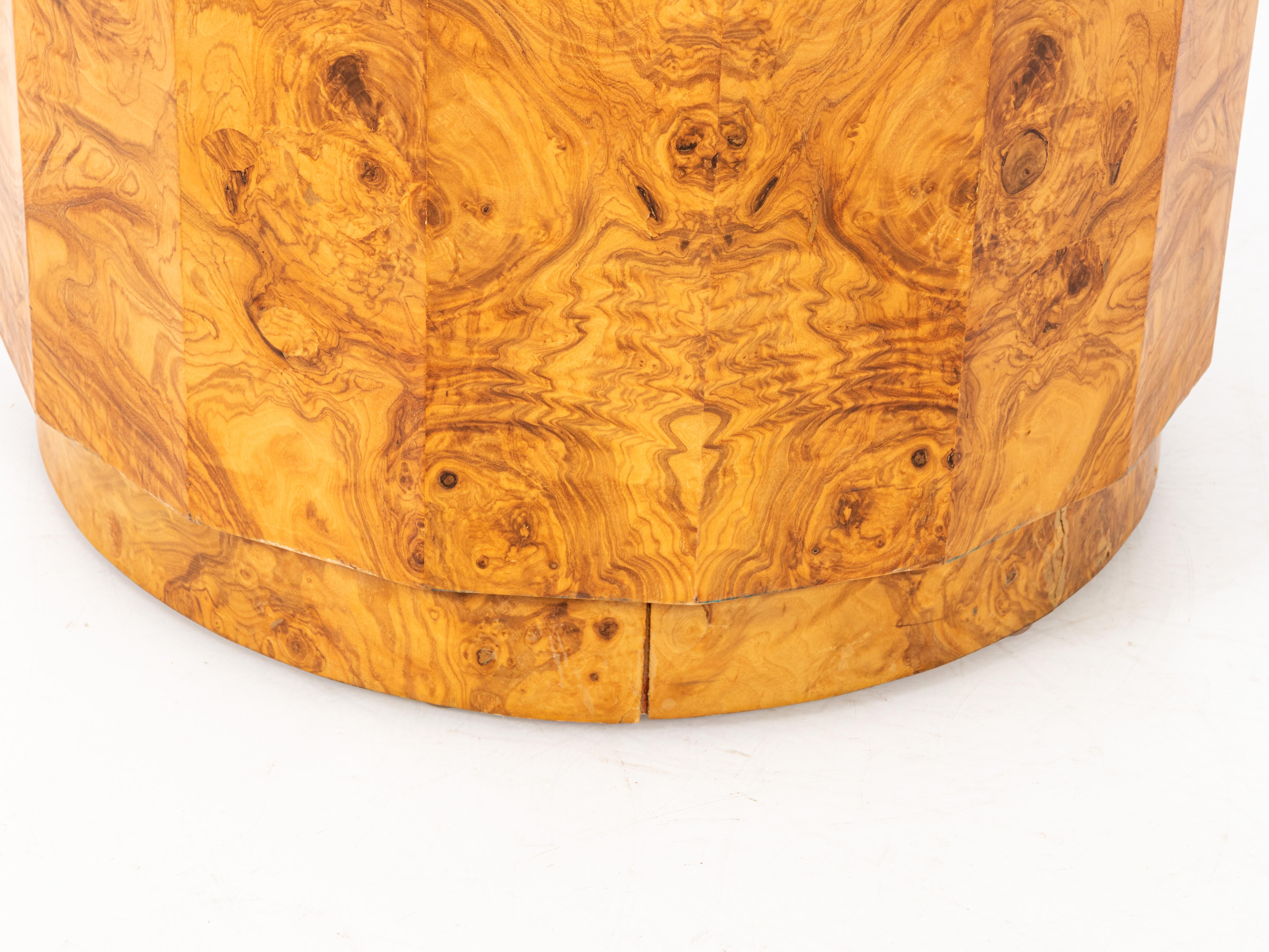 Dunbar Burl Olive Wood Side Table by Edward Wormley In Good Condition In New York, NY