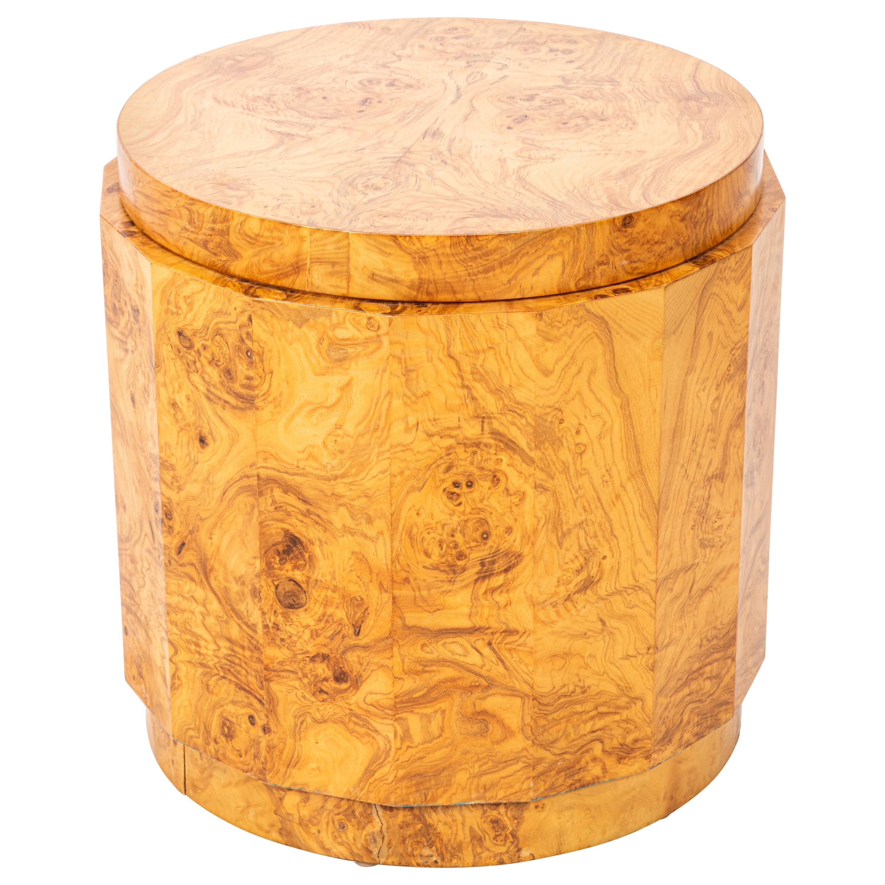 Dunbar Burl Olive Wood Side Table by Edward Wormley