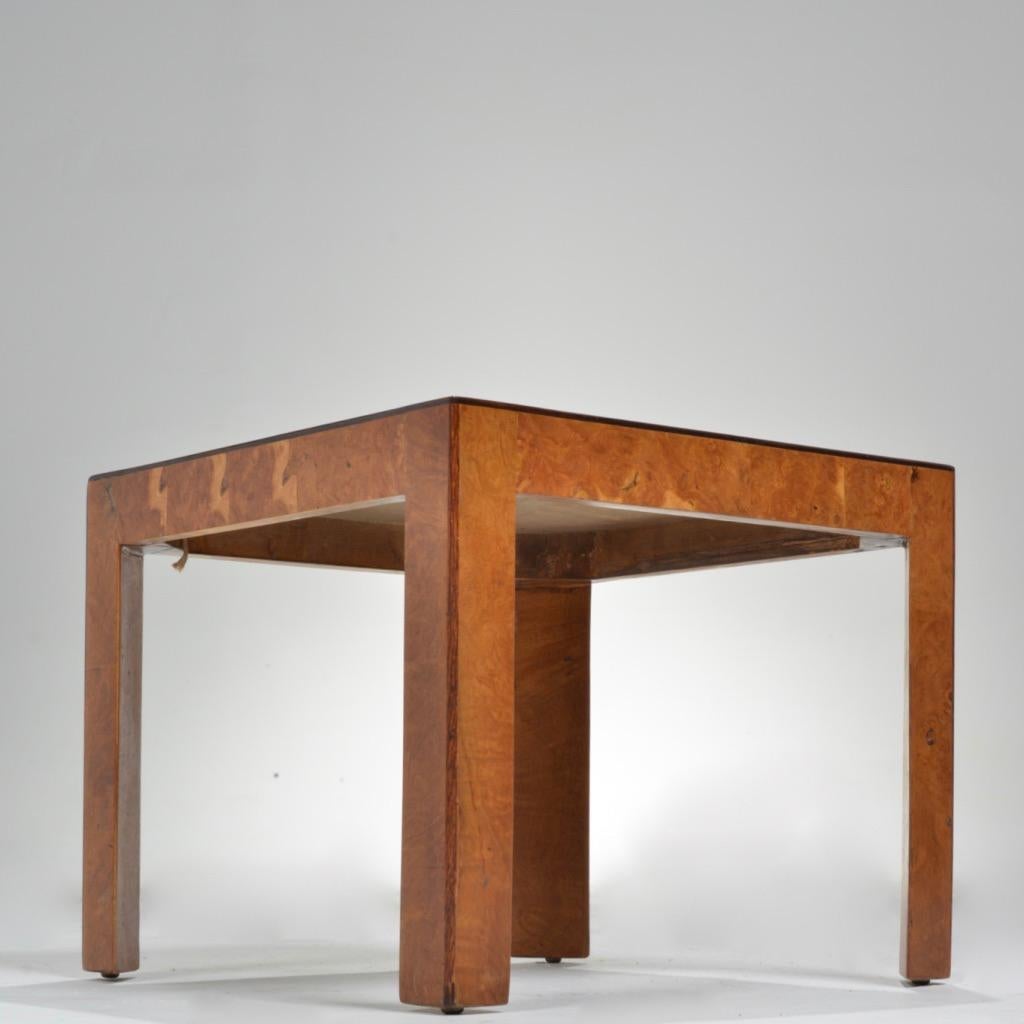 American Dunbar Burled Elm Side Table For Sale