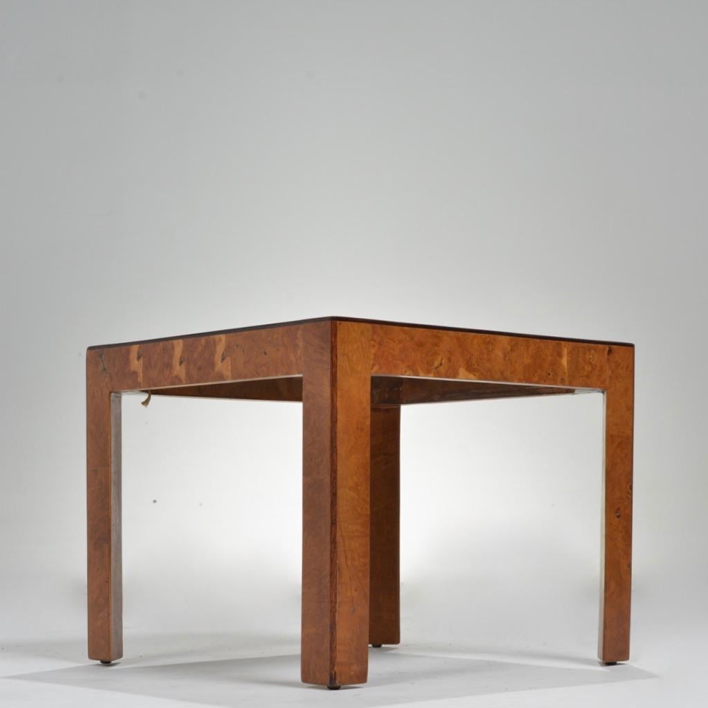 Late 20th Century Dunbar Burled Elm Side Table For Sale