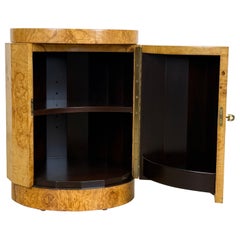 Dunbar Burled Olive Pedestal Table/ Dry Bar by Edward Wormley
