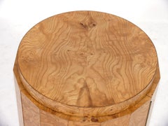 Dunbar Burlwood Pedestal Table or Bar Cabinet