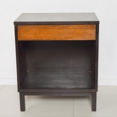 Dunbar by Edward Wormley Two-Tone Nightstands Espresso & Honey Blonde 1960s