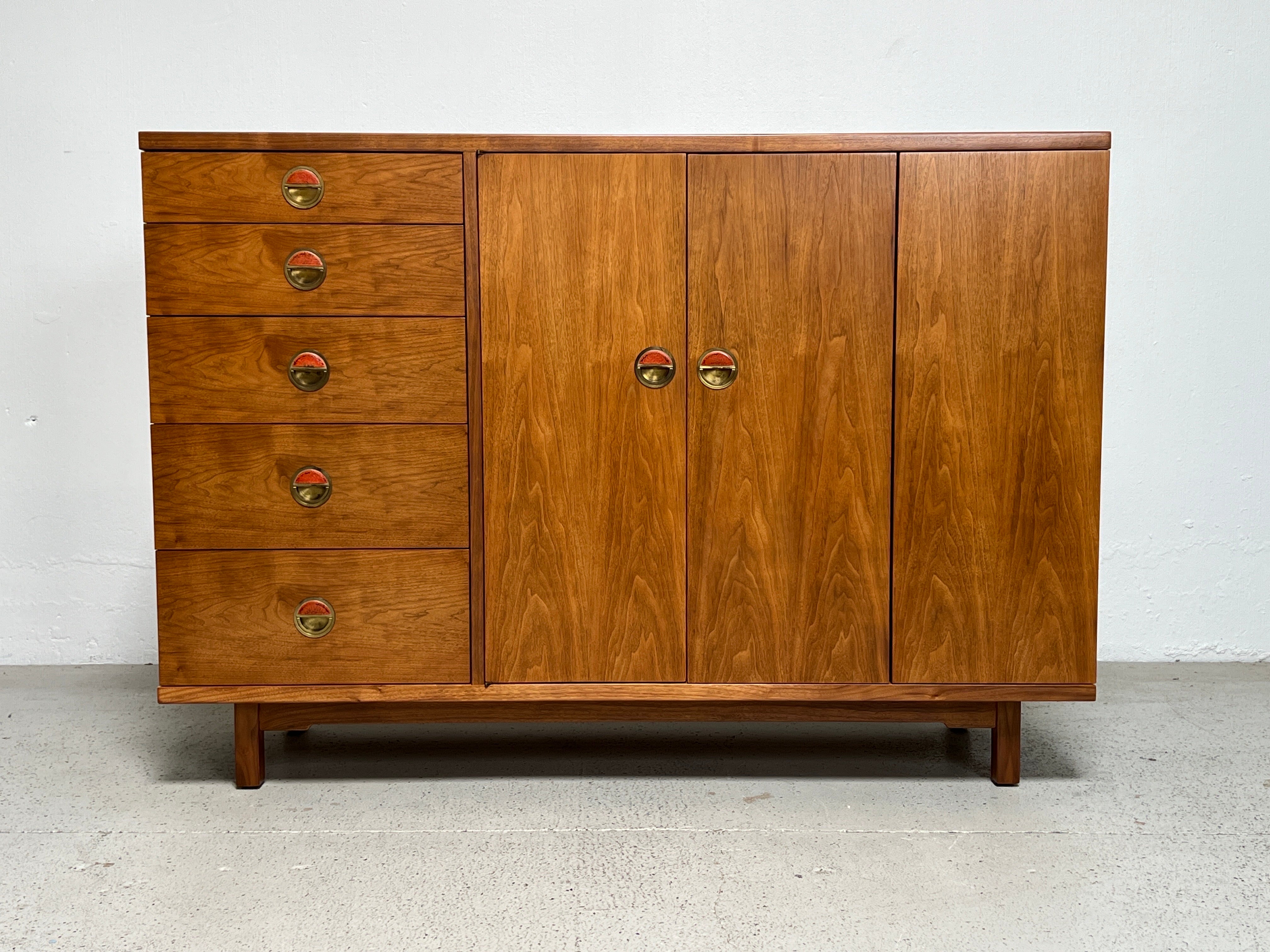 Edward Chest Dunbar Chest with Natzler Tiles by Edward Wormley For Sale at 1stDibs