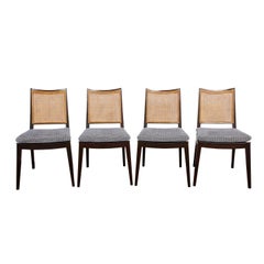 Dunbar Chic, 4er-Set Ess-/Spielstühle mit Rohrrückenlehnen, 1963, signiert