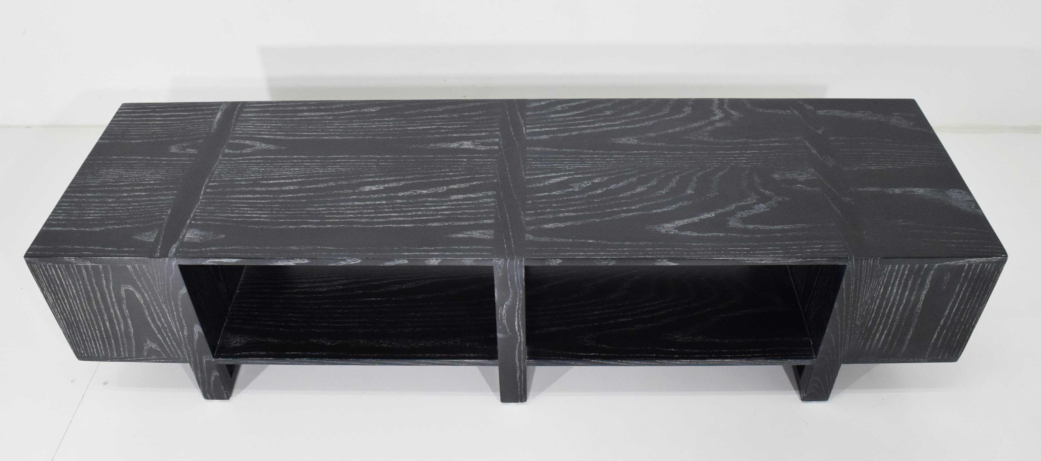 Mid-Century Modern Dunbar Cocktail/Coffee Table in Cerused Ebony Oak For Sale