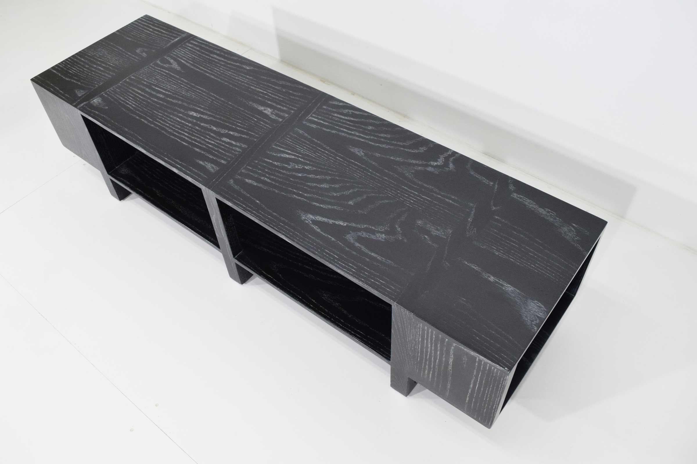 Dunbar Cocktail/Coffee Table in Cerused Ebony Oak For Sale 1