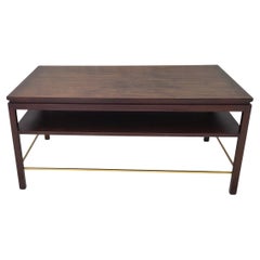 Dunbar Coffee Table by Edward Wormley Walnut Brass