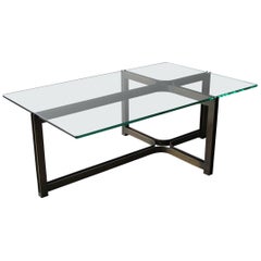 Dunbar Coffee Table by Tom Lopinski in Oil Rubbed Bronze and Glass