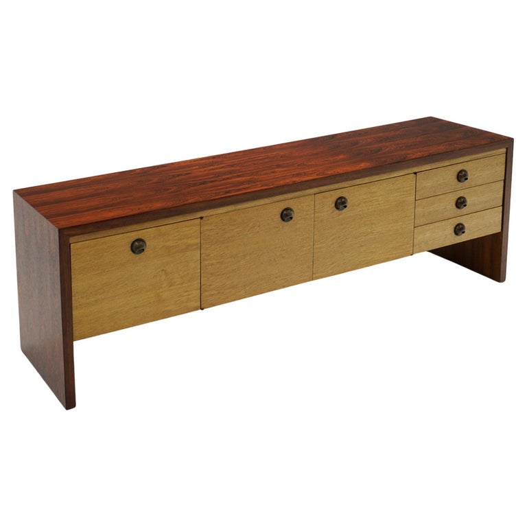 Dunbar Credenza in Brazilian Rosewood and English Oak, See Photos,  Stunning,Signed For Sale at 1stDibs