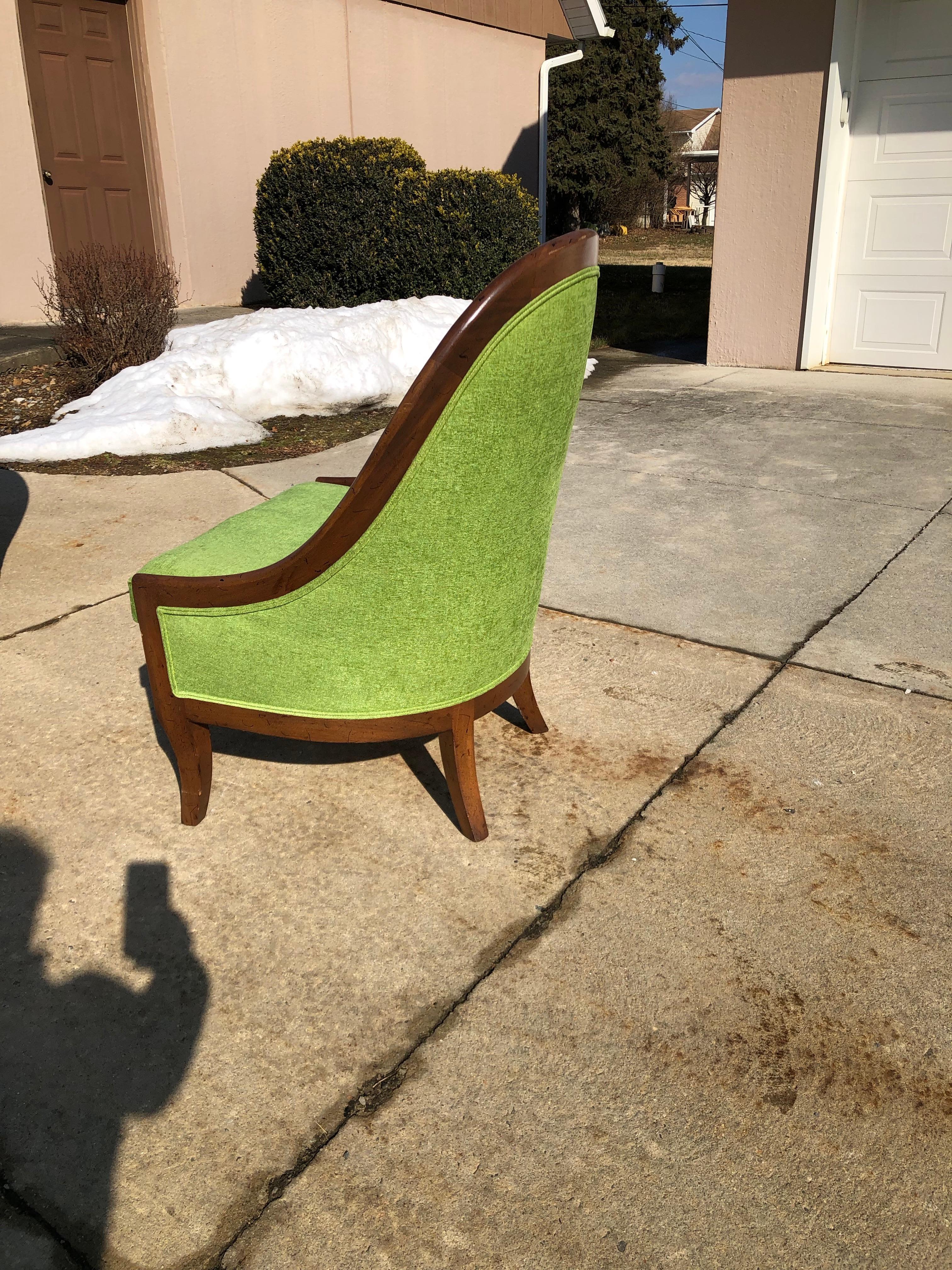Brushed Dunbar Curved-Back Lounge Chairs