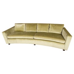 Dunbar Curved Sofa by Edward Wormley in Velvet