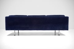 Dunbar Edward Wormley  Deep Blue Alpaca Sofa Mid-Century Modern