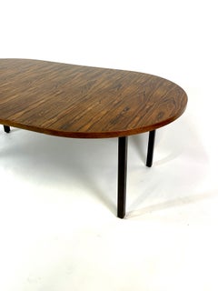 Dunbar Edward Wormley Rosewood, Walnut, & Mahogany Round Extension Dining Table
