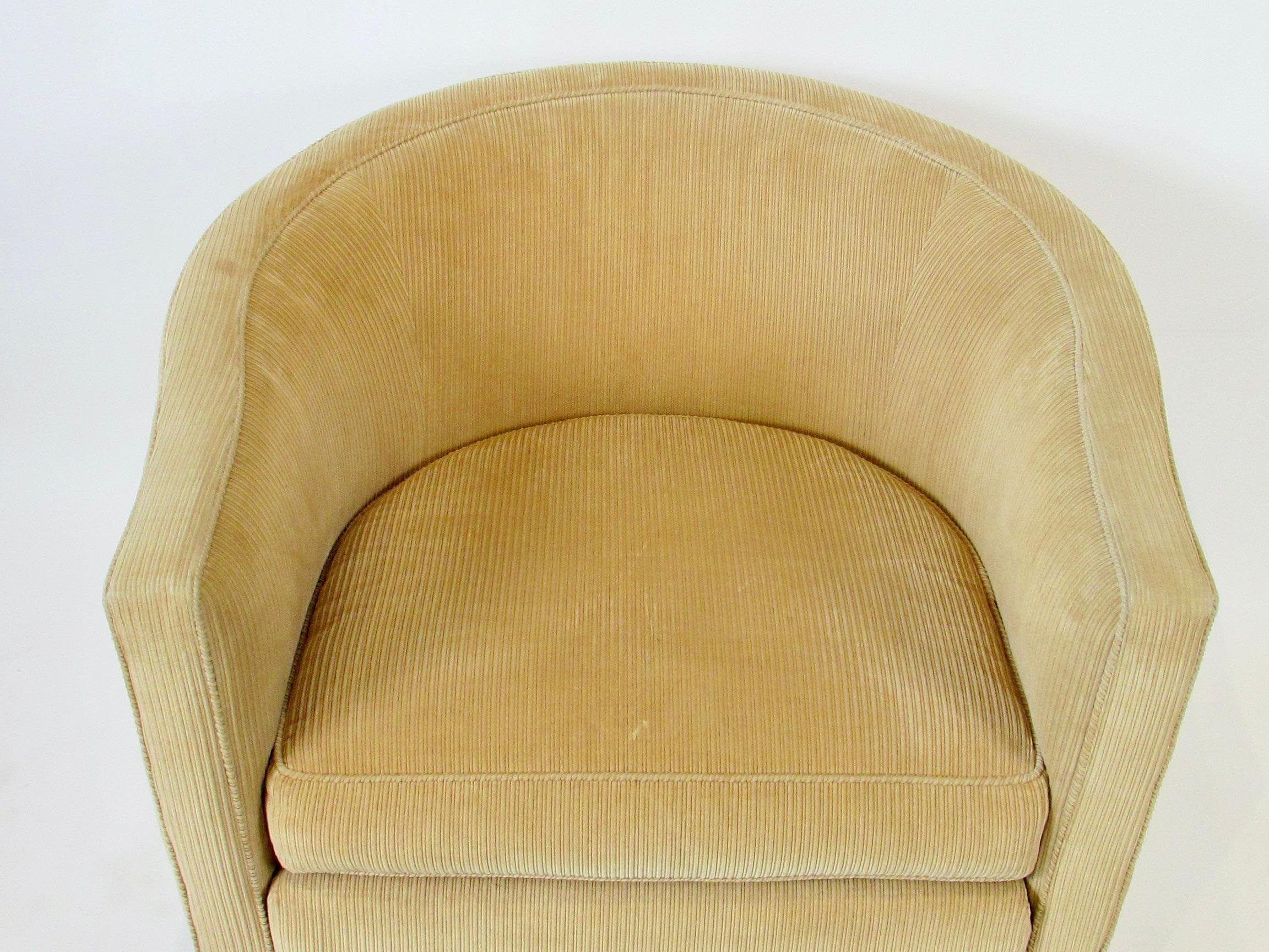 Dunbar Edward Wormley Style Swivel Tub Chair as Found Original with