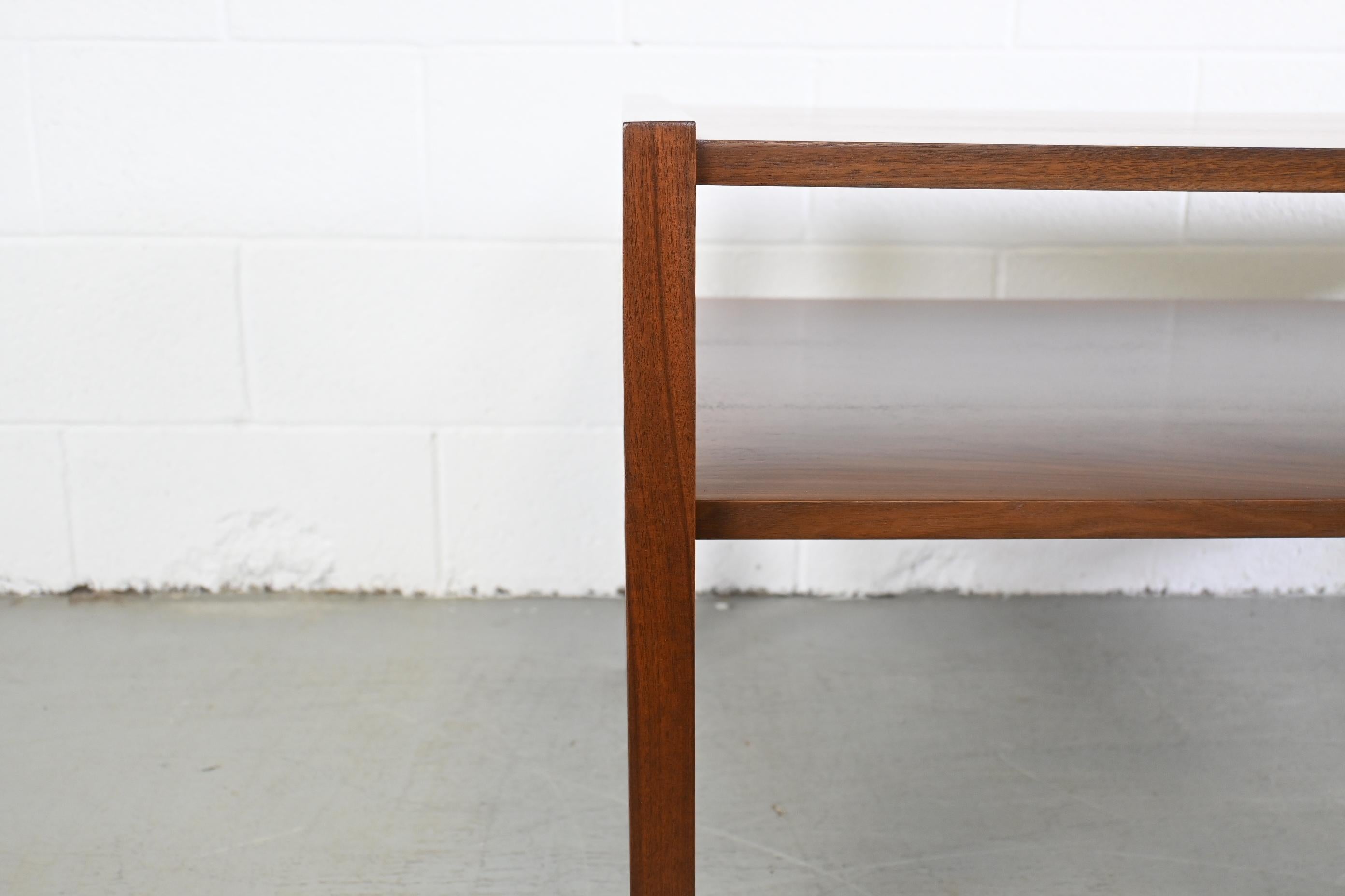 Dunbar Furniture Mid-Century Modern Two Tiered Walnut Coffee Table 3