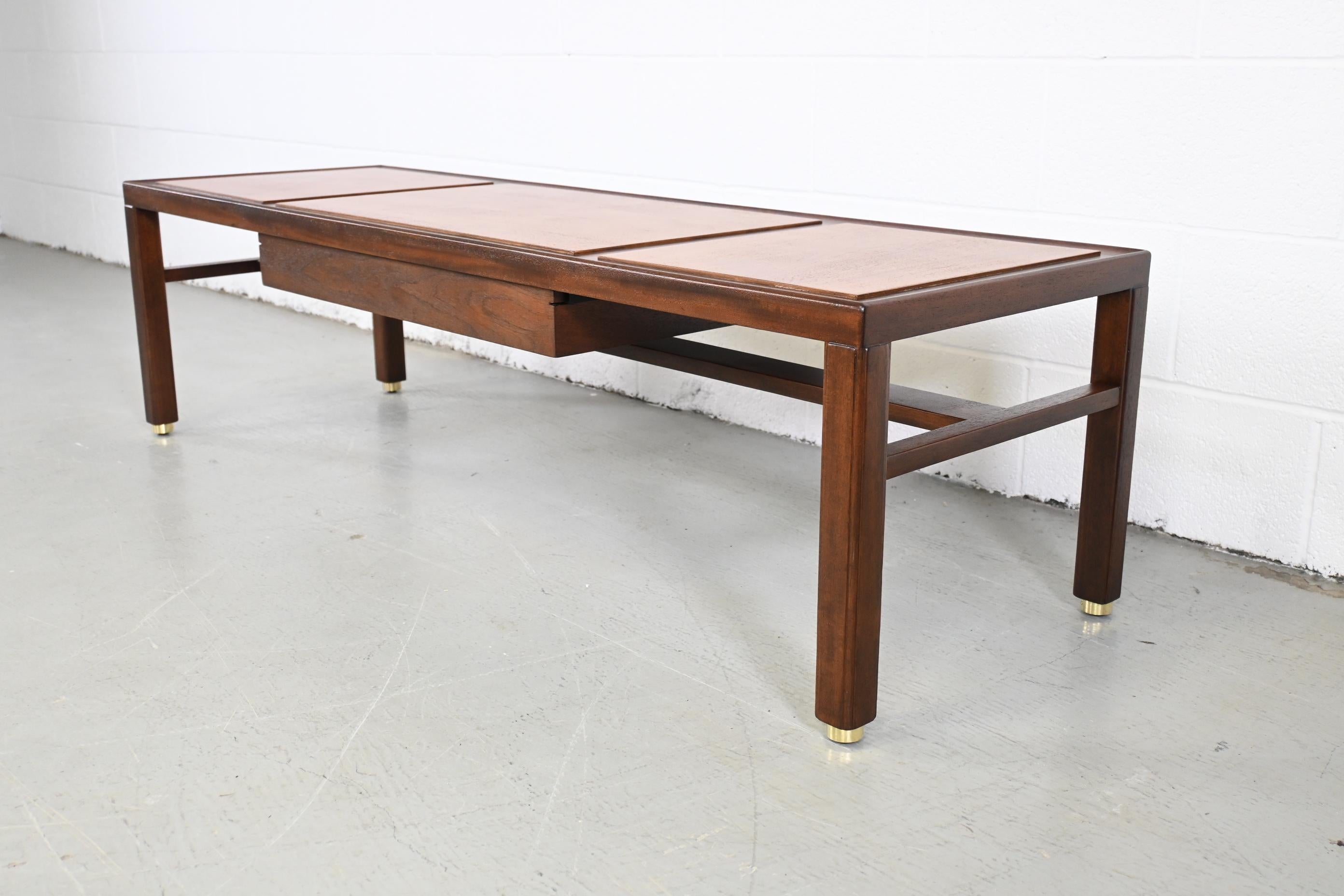 Dunbar Furniture Mid-Century Modern Two Toned Mahogany Coffee Table 1