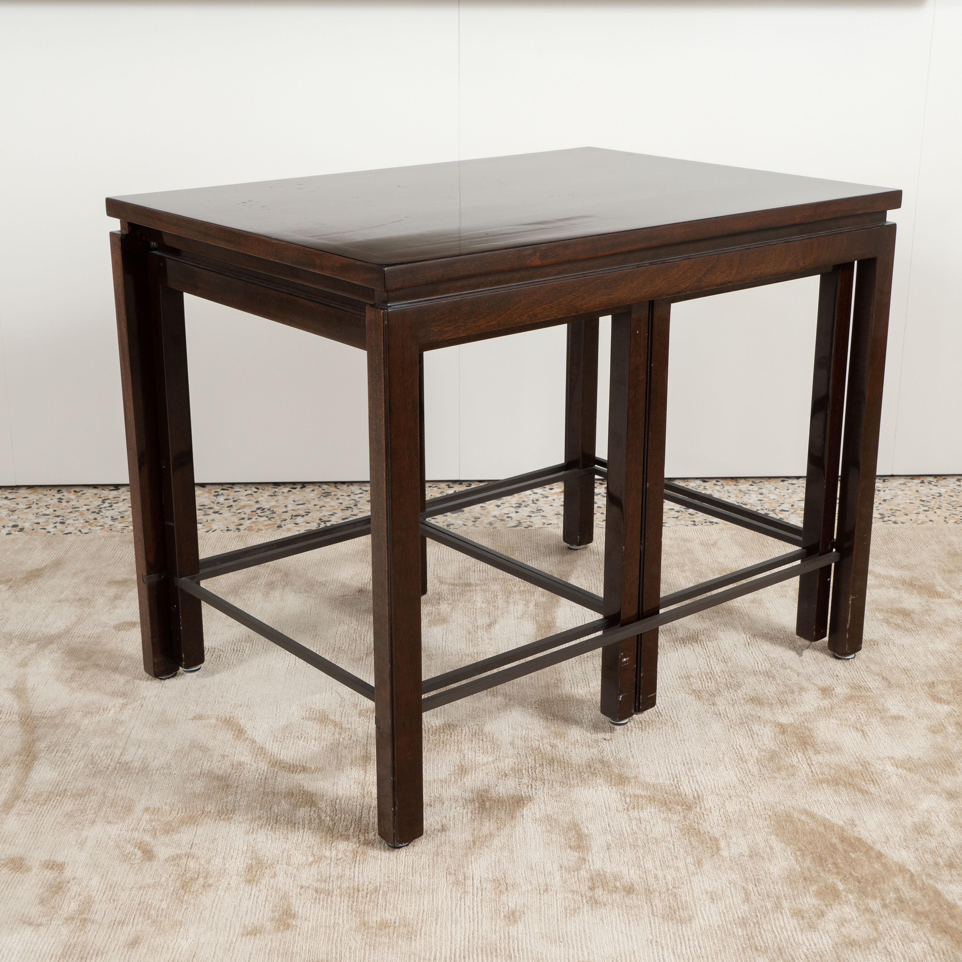 Dunbar Janus Set of 3 Nesting Tables by Edward Wormley from Alan Moss 4