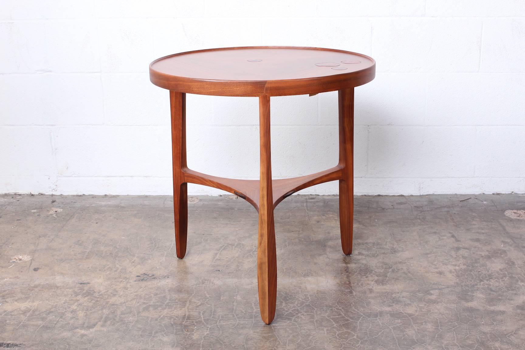 Dunbar Janus Table by Edward Wormley with Natzler Tiles In Good Condition In Dallas, TX
