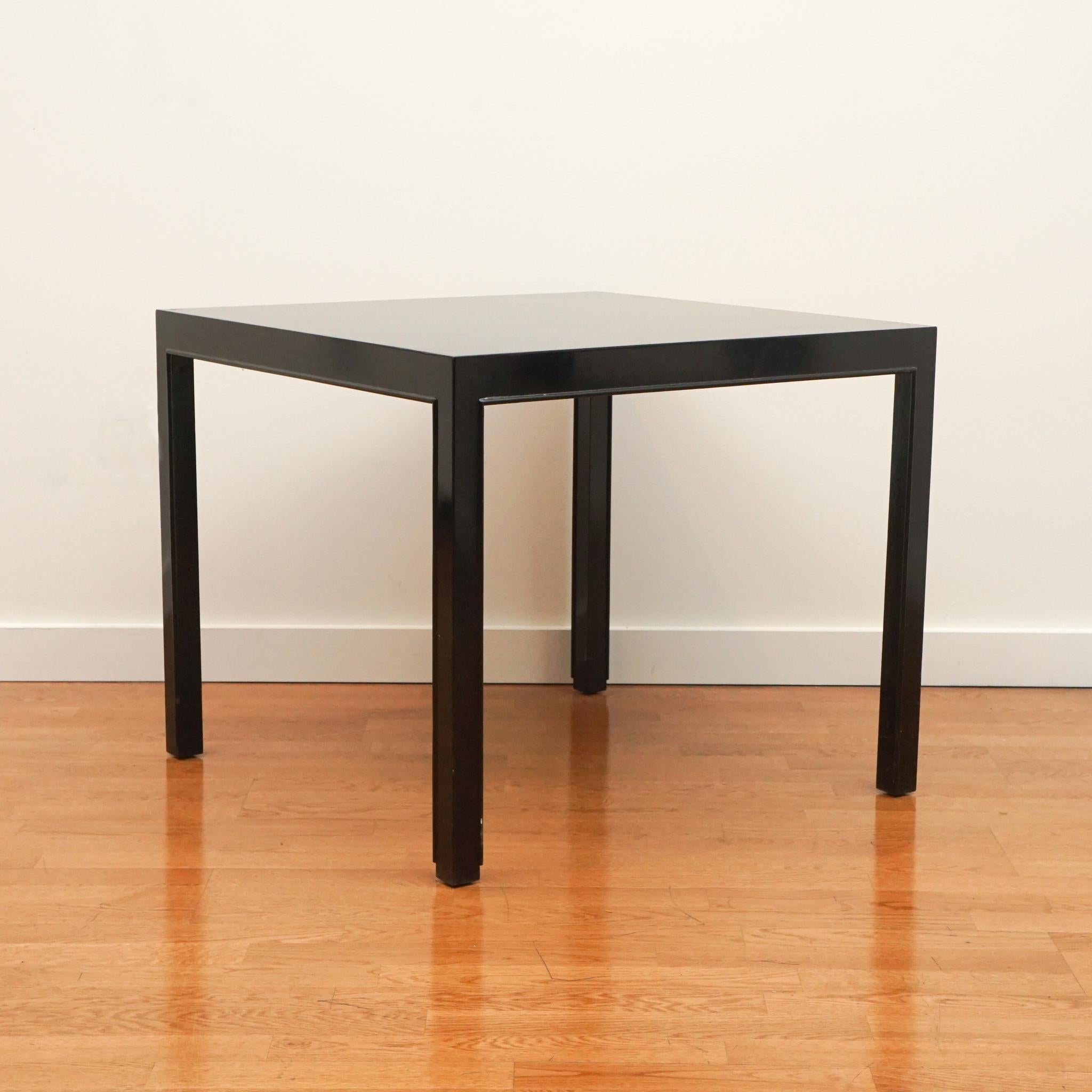 Dunbar Lacquered Square Side Table In Good Condition For Sale In Hudson, NY