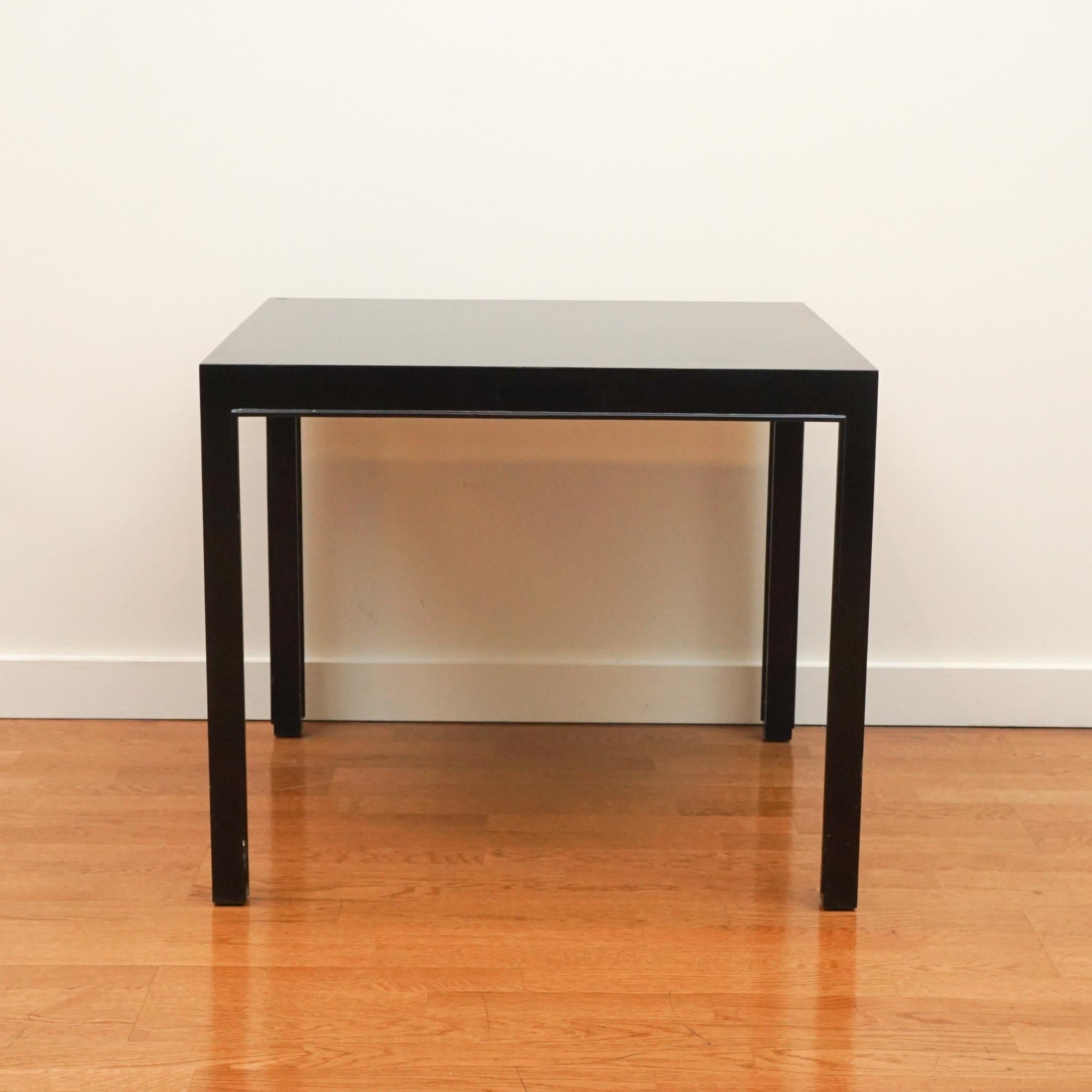 20th Century Dunbar Lacquered Square Side Table For Sale