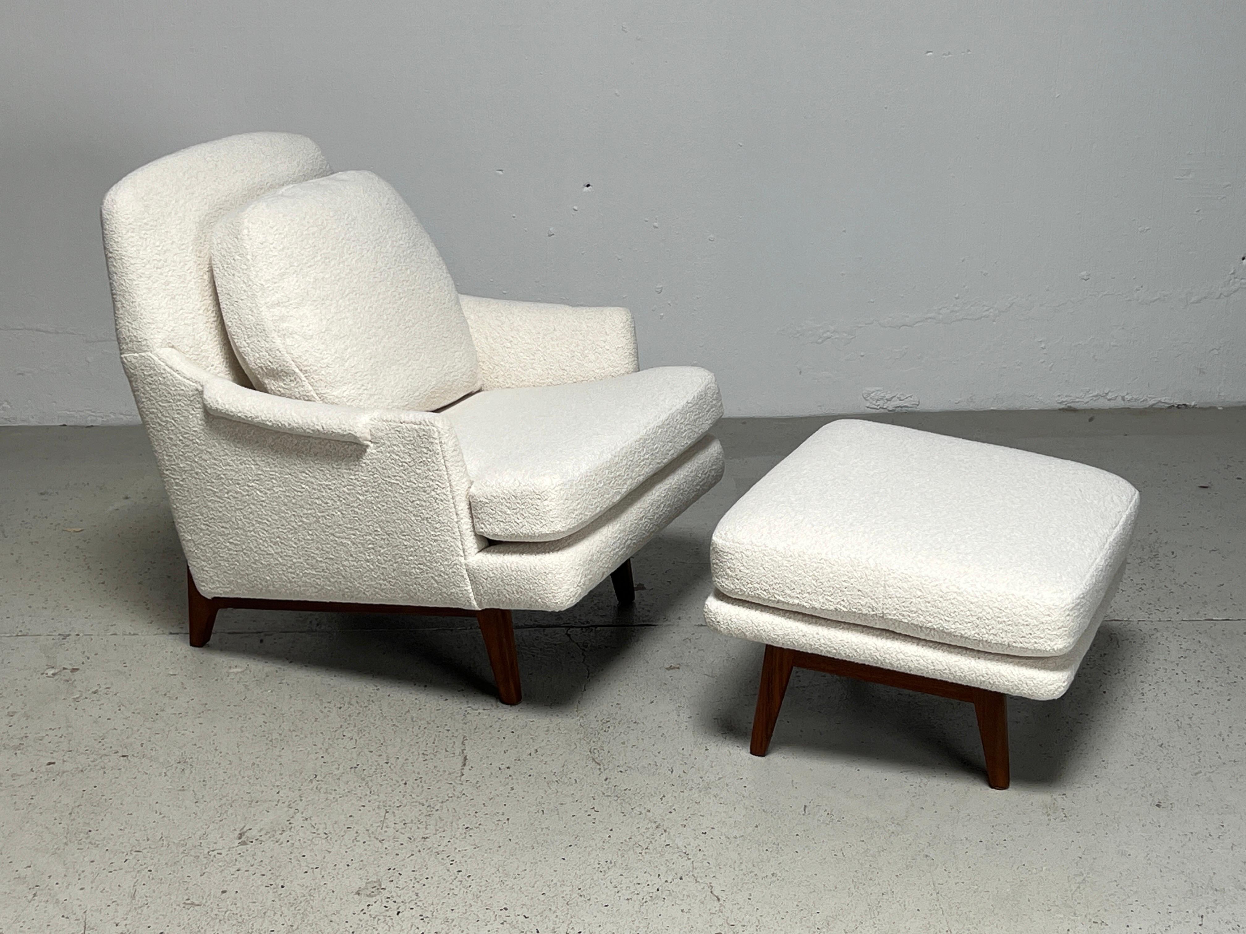 Fabric Dunbar Lounge Chair and Ottoman