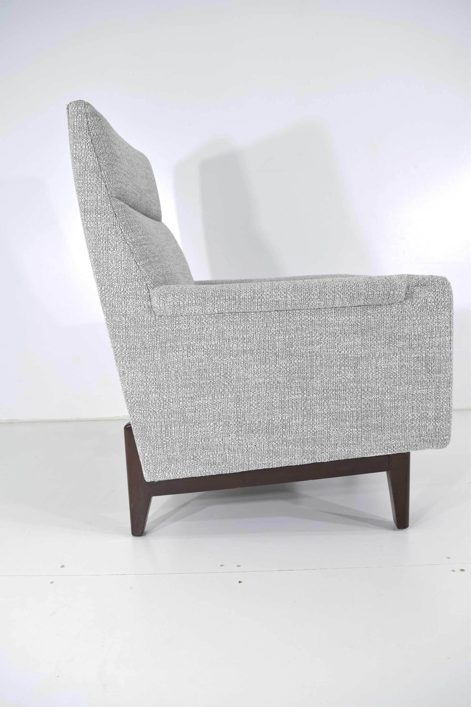 Mid-Century Modern Dunbar Lounge Chair in New Upholstery