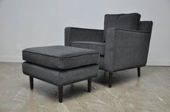 Dunbar Lounge Chair with Ottoman on Rosewood Legs by Edward Wormley