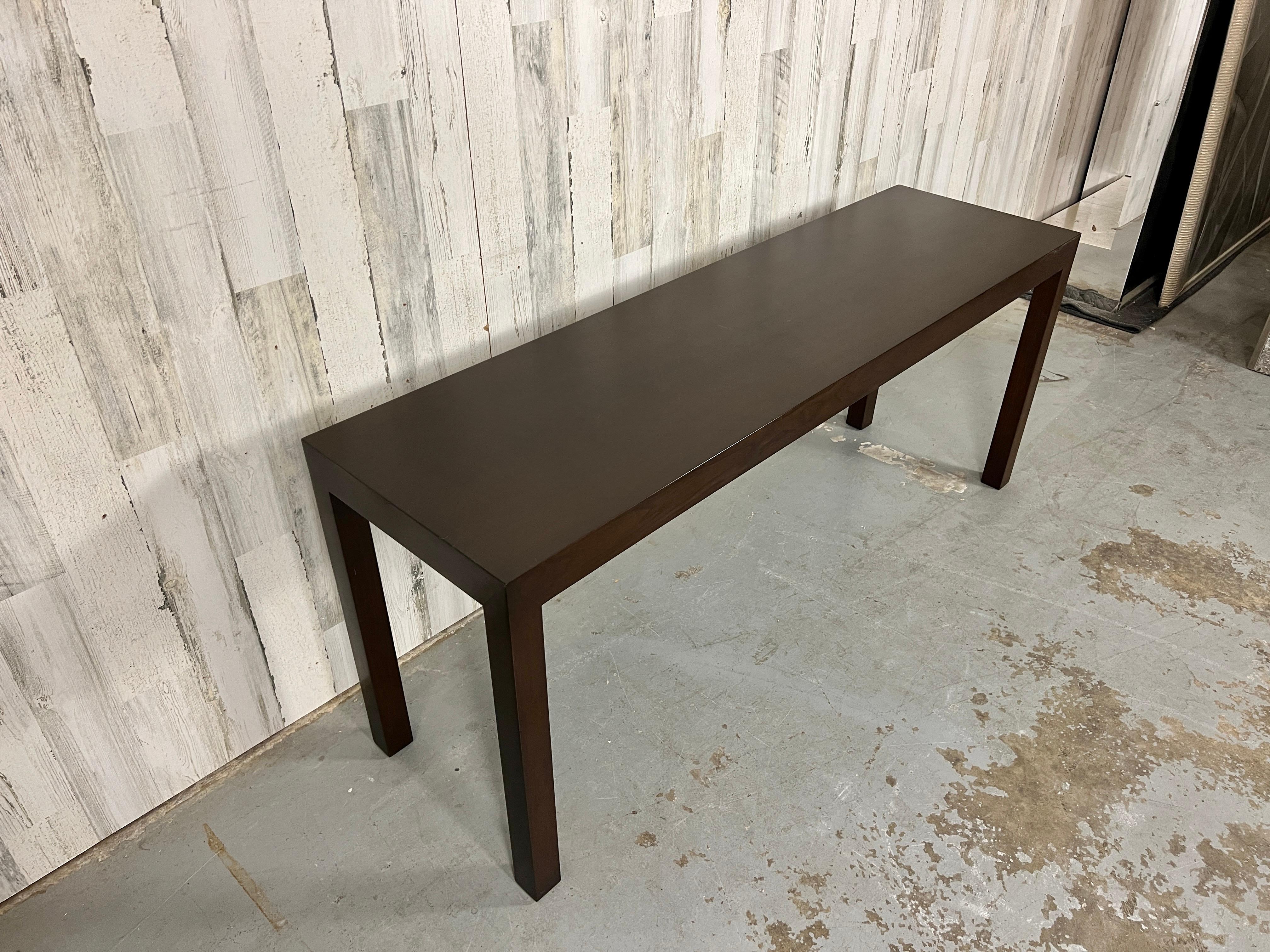 Mid-Century Modern Dunbar Mahogany Console Table For Sale