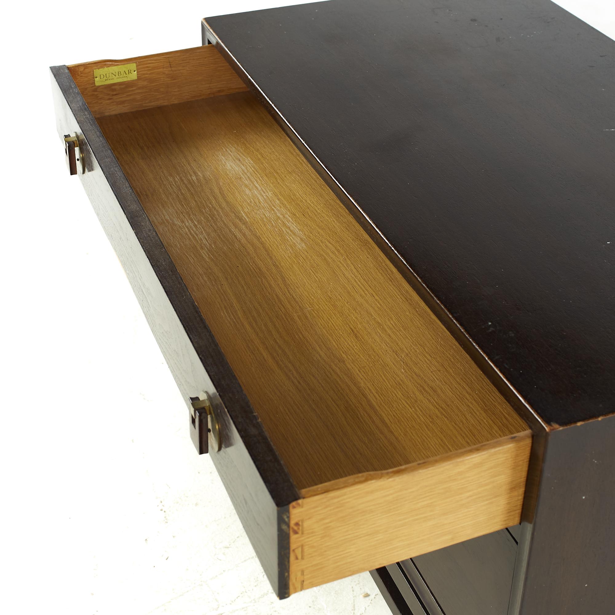 Dunbar Mid Century 2-Drawer Chest Nightstand For Sale 3