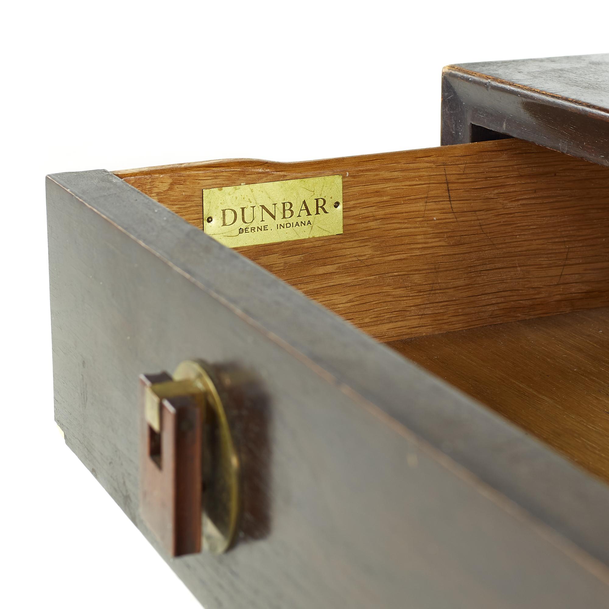 Dunbar Mid Century 2-Drawer Chest Nightstand For Sale 4