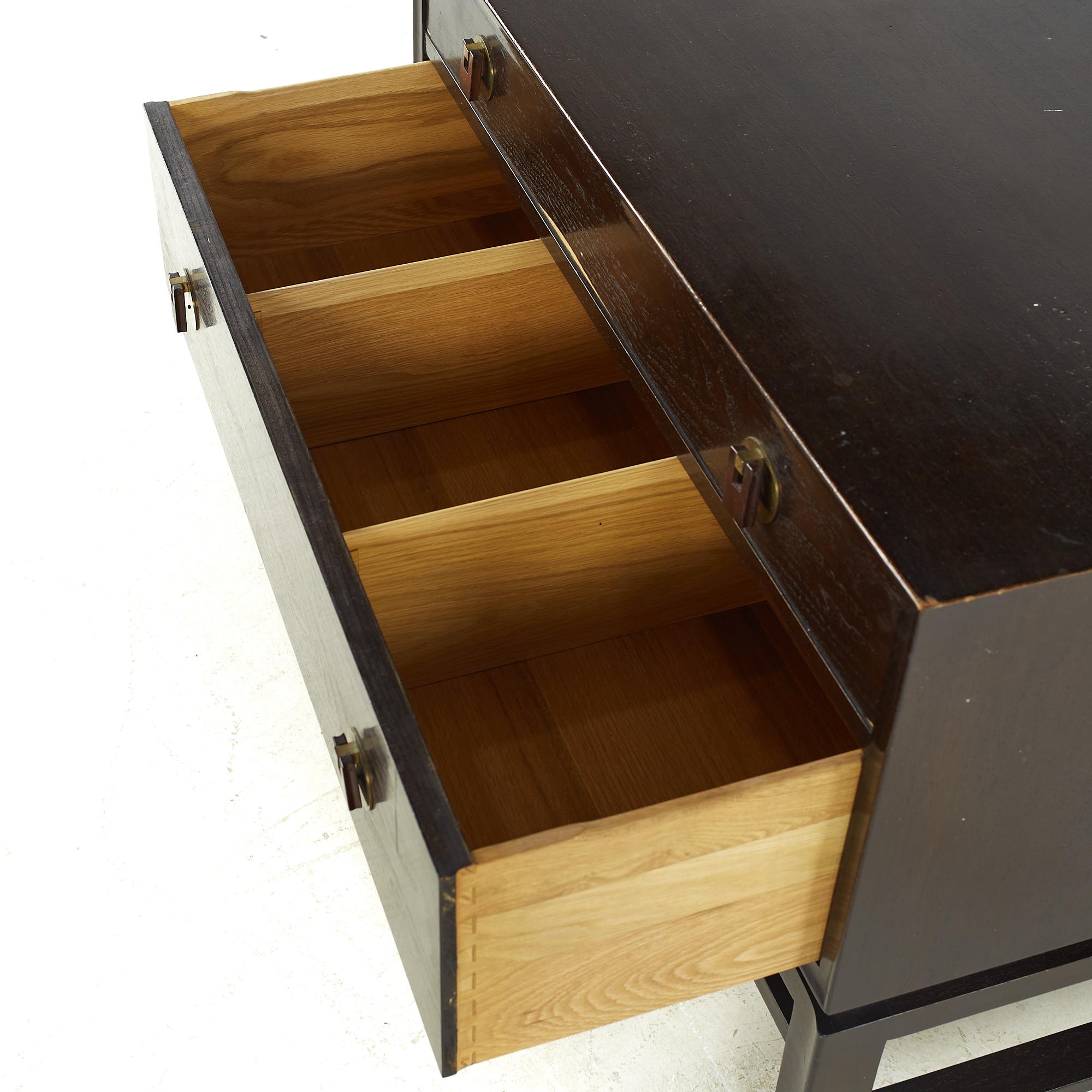 Dunbar Mid Century 2-Drawer Chest Nightstand For Sale 2