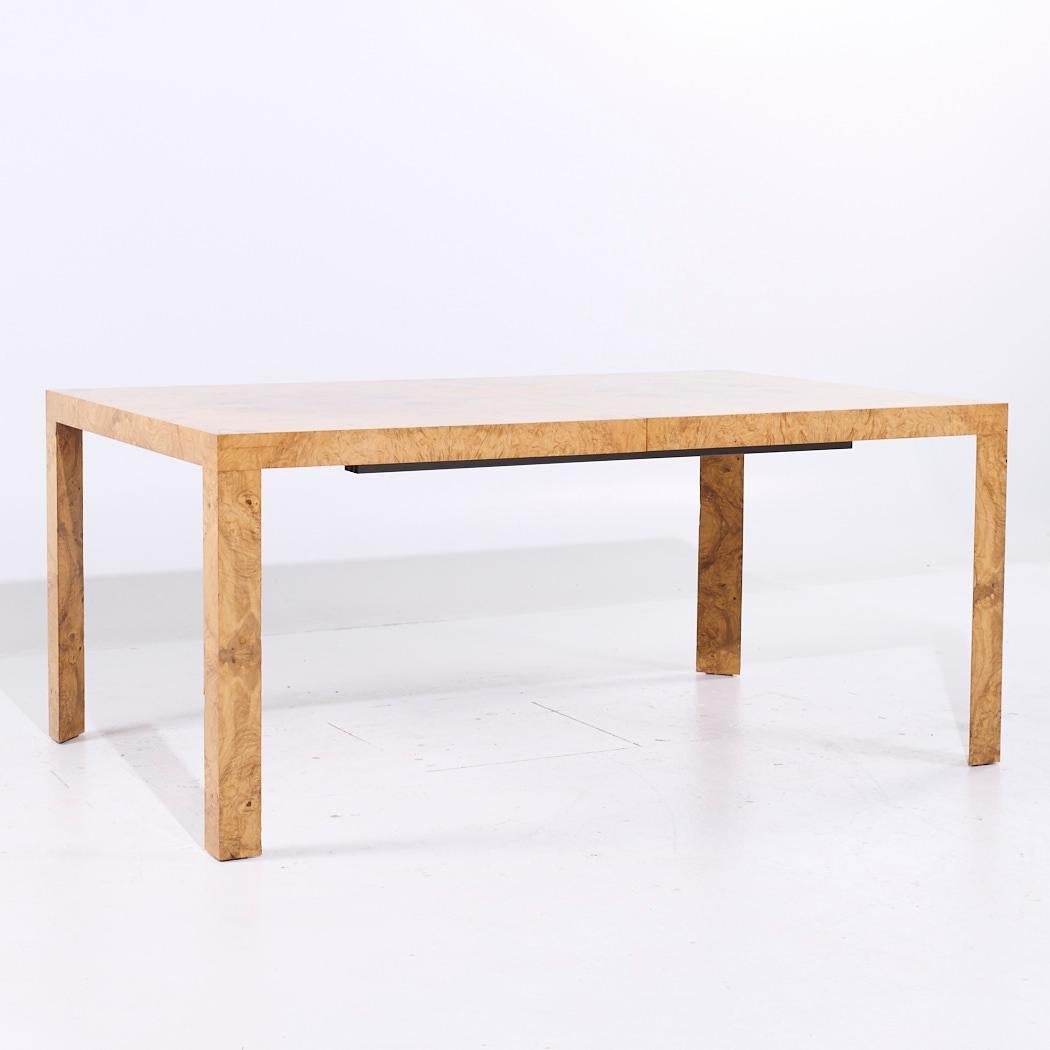 Dunbar Table de salle à manger en bois d'ébène du milieu du siècle avec 2 abattants Bon état - En vente à Countryside, IL