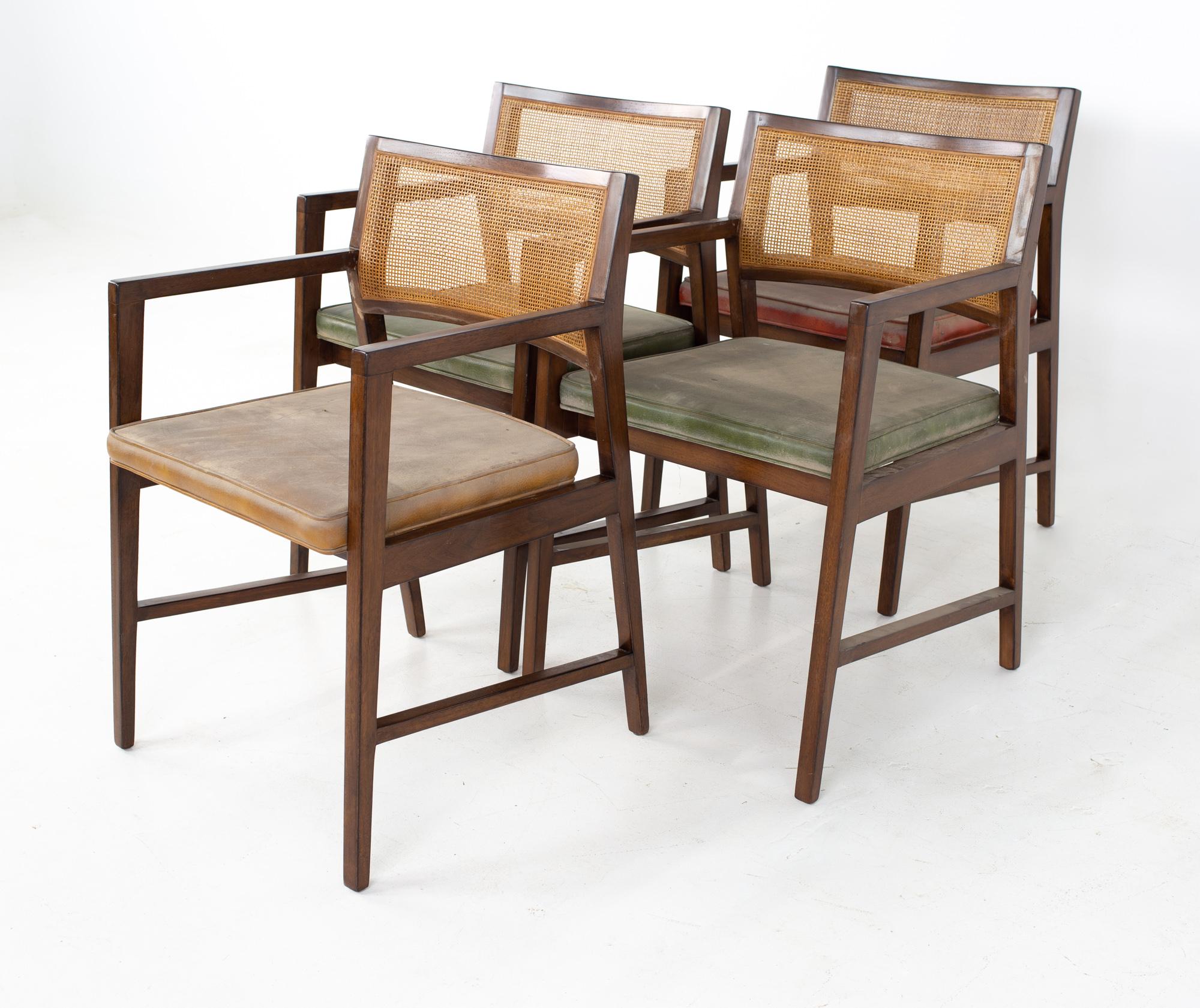 Dunbar Mid Century Dining Chairs, Set of 8 In Good Condition In Countryside, IL