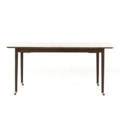 Dunbar Mid Century Expanding Hidden Leaf Walnut Dining Table with 2 Leaves