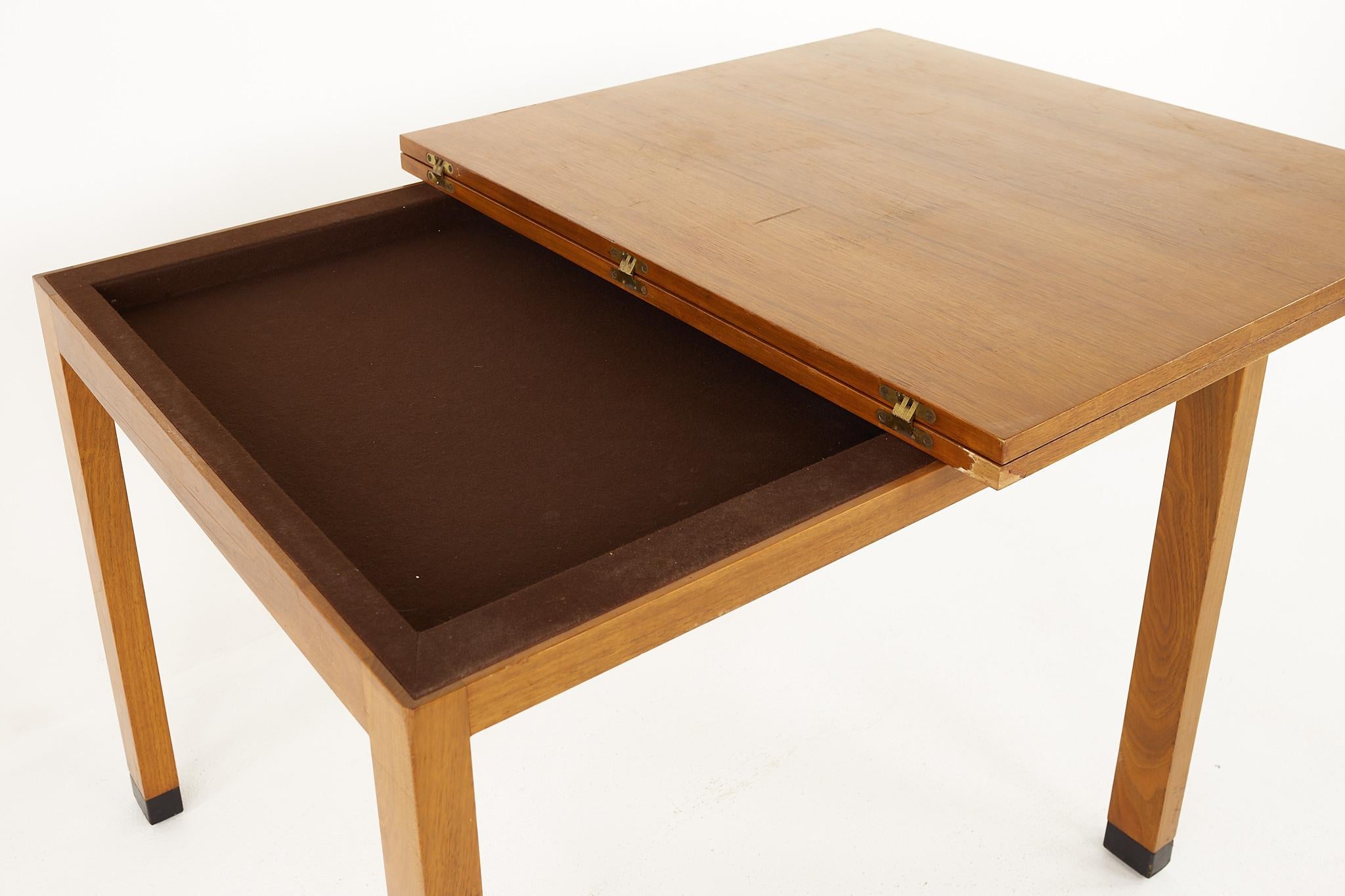 Late 20th Century Dunbar Mid Century Flip Top Dining Game Table