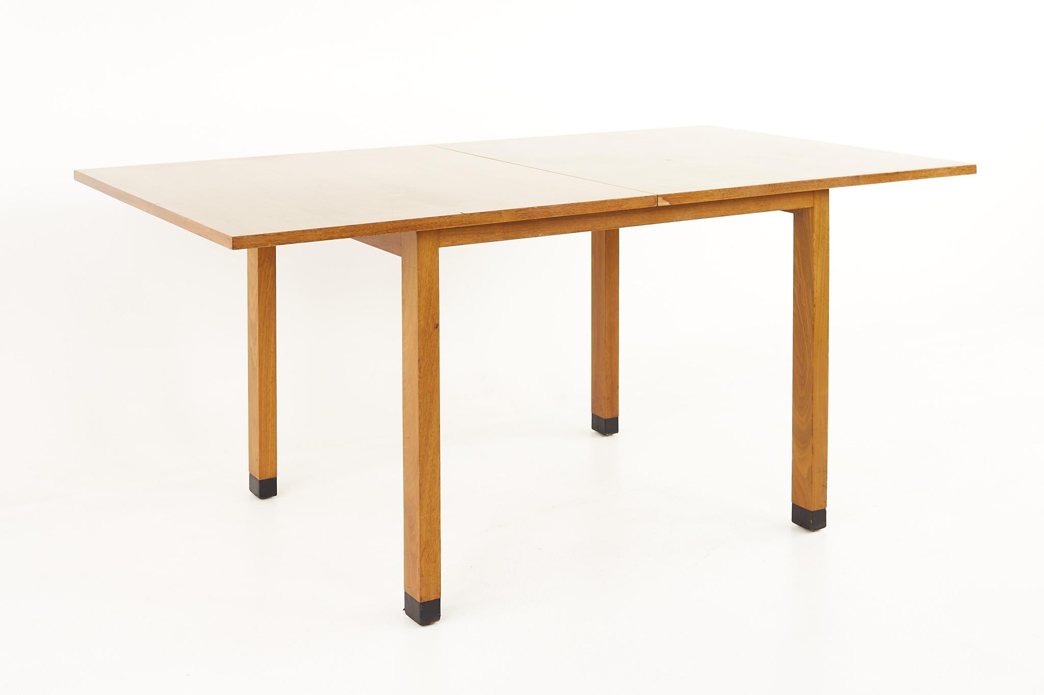 Wood Dunbar Mid Century Flip Top Dining Game Table