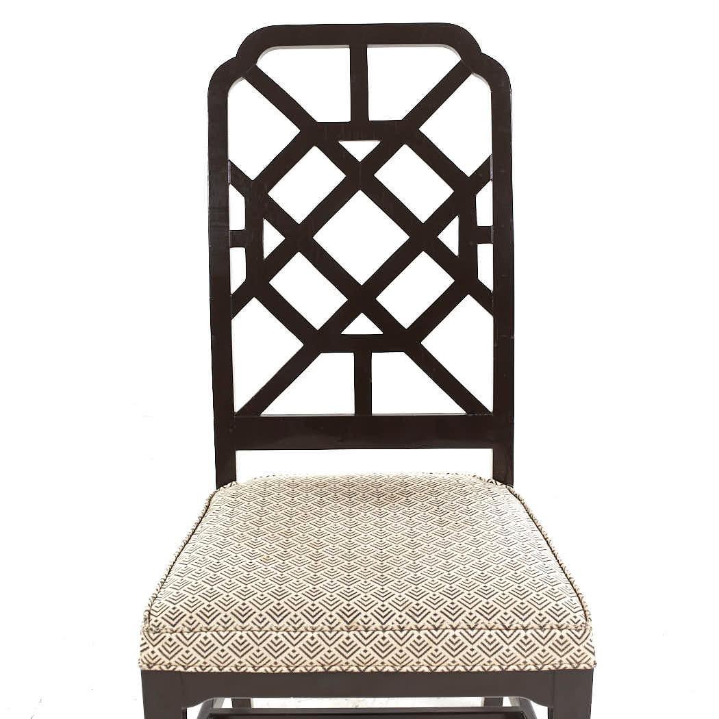 Dunbar Mid Century Lattice Back Dining Chairs - Set of 6 en vente 3