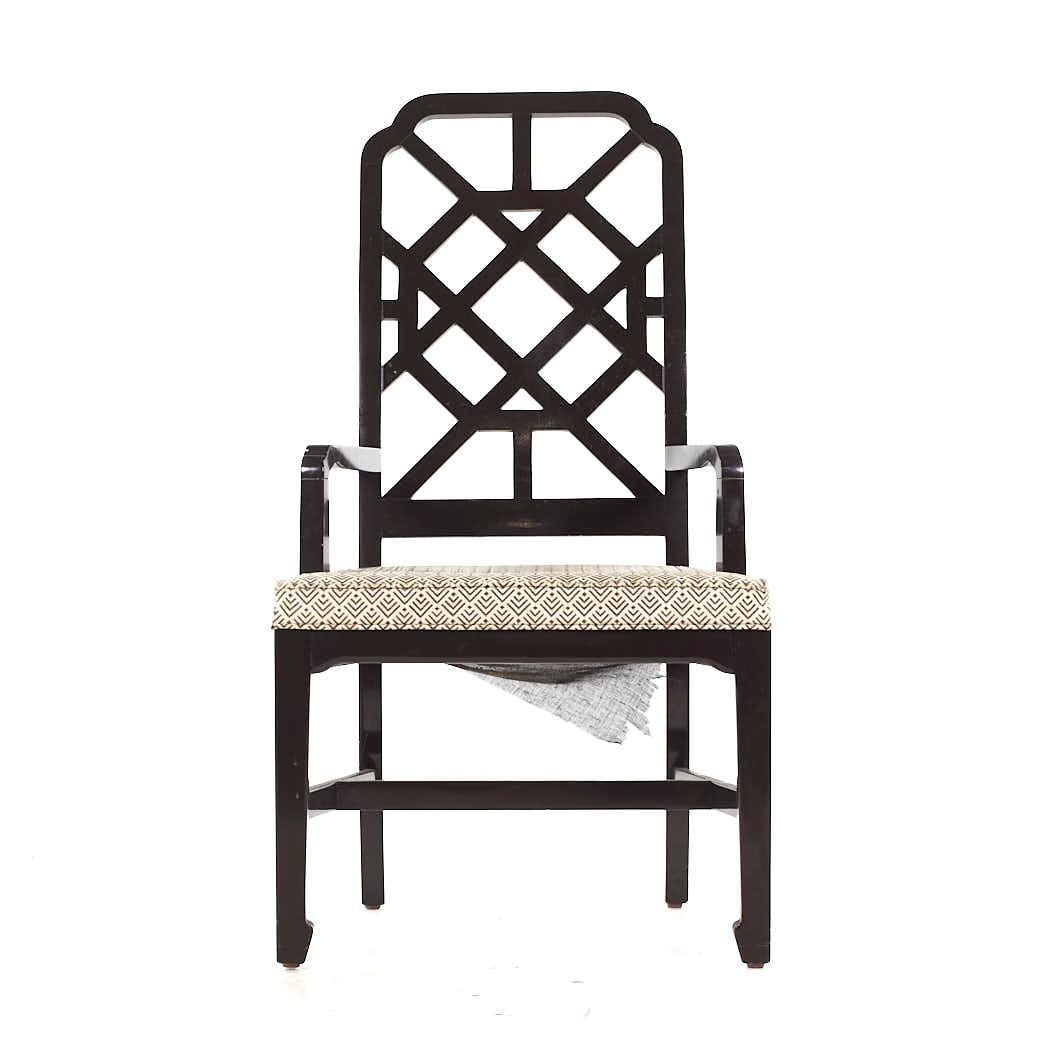 Dunbar Mid Century Lattice Back Dining Chairs - Set of 6 en vente 4