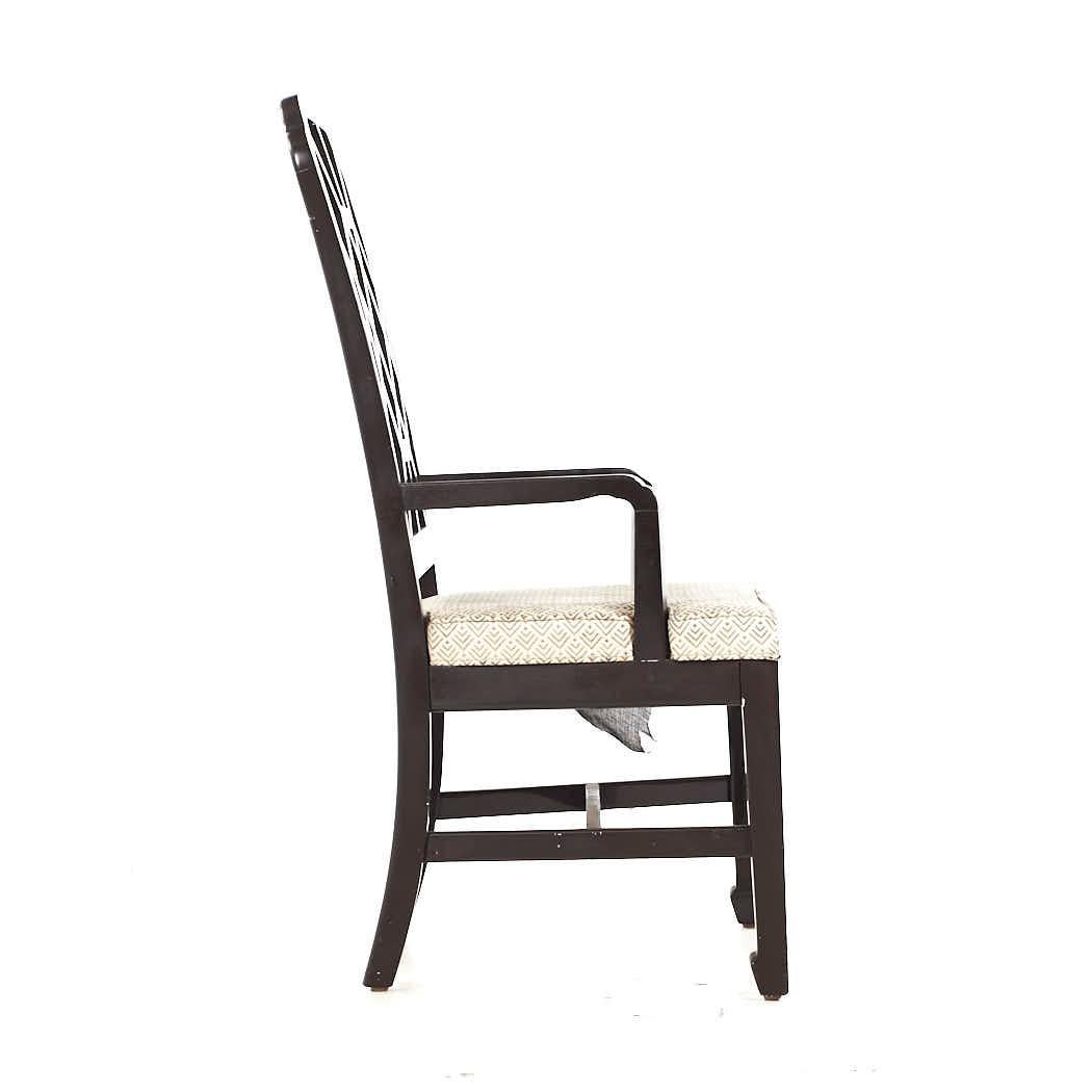 Dunbar Mid Century Lattice Back Dining Chairs - Set of 6 en vente 7