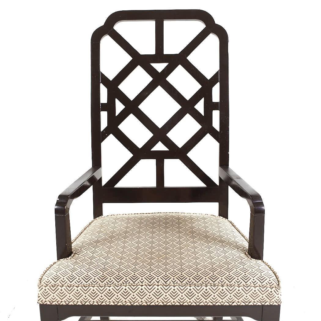 Dunbar Mid Century Lattice Back Dining Chairs - Set of 6 en vente 10